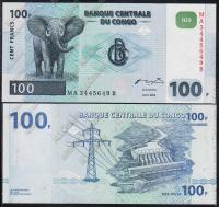 Конго 100 франков 2000г. P.92A - UNC