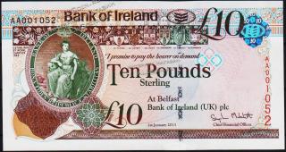 Ирландия Северная 10 фунтов 2013г. P.87 UNC - Ирландия Северная 10 фунтов 2013г. P.87 UNC