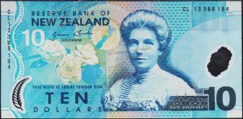 Банкнота Новая Зеландия 10 долларов 2013 года. P.NEW - UNC - Банкнота Новая Зеландия 10 долларов 2013 года. P.NEW - UNC