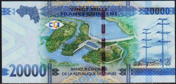 Банкнота Гвинея 20000 франков 2015 года. P.50 UNC - Банкнота Гвинея 20000 франков 2015 года. P.50 UNC