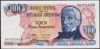 Аргентина 100 песо аргентино 1983-84г. P.315а.В2 - UNC