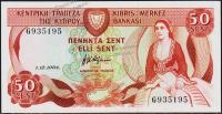 Кипр 50 центов 1984г. P.49(2) - UNC