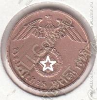 8-116 Германия 2 рейхспфеннига 1938г. КМ # 90 F бронза 3,31гр. 20,2мм