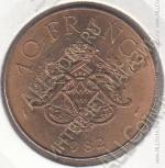 16-145 Монако 10 франков 1982г. КМ # 154 медь-никель-алюминий 