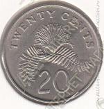 26-68 Сингапур 20 центов 1988г. КМ # 52 медно-никелевая 4,5гр. 21,36мм