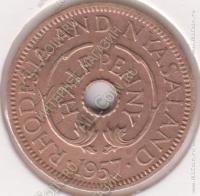 15-154 Родезия и Ньясаленд 1/2 пенни 1957г. KM# 1 бронза 21,0мм