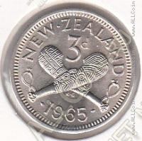 35-39 Новая Зеландия 3 пенса 1965г. КМ # 25.2 UNC медно-никелевая 1,41гр. 16,3мм