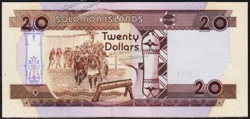 Соломоновы острова 20 долларов 2006г. P.28 UNC - Соломоновы острова 20 долларов 2006г. P.28 UNC