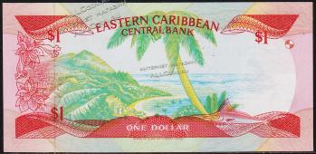 Восточные Карибы 1 доллар 1988-89г. P.21к - UNC - Восточные Карибы 1 доллар 1988-89г. P.21к - UNC