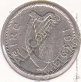2-15 Ирландия 6 пенсов 1939 г. KM#13  - 2-15 Ирландия 6 пенсов 1939 г. KM#13 