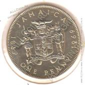  5-64	Ямайка 1 пенни 1969г КМ #42 PROOF медь-никель-цинк 7,3гр. -  5-64	Ямайка 1 пенни 1969г КМ #42 PROOF медь-никель-цинк 7,3гр.