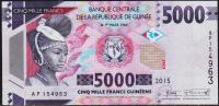Гвинея 5000 франков 2015г. P.NEW - UNC