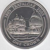 Гибралтар 1 крона 2005г. КМ# 1075 UNC (10-73) - Гибралтар 1 крона 2005г. КМ# 1075 UNC (10-73)