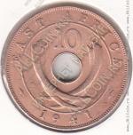 27-140 Восточная Африка 10 центов 1941г. КМ # 26,1 бронза 11,34гр.