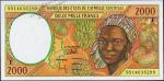 Банкнота Камерун 2000 франков 1995 года. P.203Ec - UNC