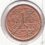 19-11 Нидерланды 1 цент 1937г. КМ # 152 бронза 2,5гр. 19мм