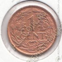 19-11 Нидерланды 1 цент 1937г. КМ # 152 бронза 2,5гр. 19мм