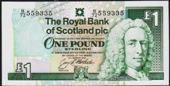 Шотландия 1 фунт 1992г. P.351с(1) - UNC - Шотландия 1 фунт 1992г. P.351с(1) - UNC