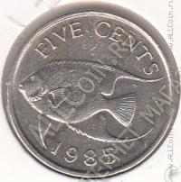 23-30 Бермуды 5 центов 1985г. КМ # 16 медно-никелевая 5,0гр. 21,2мм