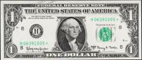 Банкнота США 1 доллар 1963А года Р.443в - UNC "H" H-Звезда