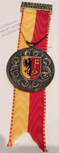 #346 Швейцария спорт Медаль Знаки. Герб Города Женева. Швейцария.