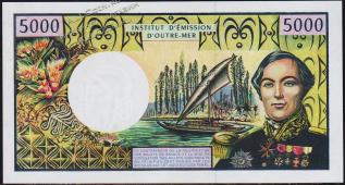 Французская Полинезия 5000 франков 1996г. P.3 UNC - Французская Полинезия 5000 франков 1996г. P.3 UNC