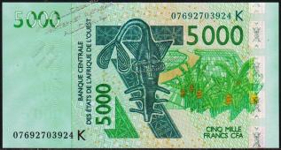 Сенегал 5000 франков 2003(07г.) P.717Ke - UNC - Сенегал 5000 франков 2003(07г.) P.717Ke - UNC