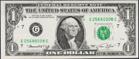 Банкнота США 1 доллар 1974 года. Р.455 UNC "G" G-C