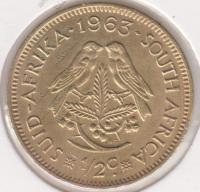22-135 Южная Африка 1/2 цента 1963г. 