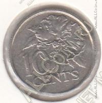 35-42 Тринидад и Тобаго 10 центов 1999г. КМ # 31 медно-никелевая 1,4гр. 16,2мм