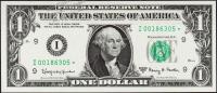Банкнота США 1 доллар 1963А года Р.443в - UNC "I" I-Звезда