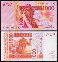 Сенегал (Зап. Африка) 1000 фр. 2003(12)г. P.715K? - UNC