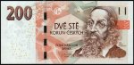 Банкнота Чехия 200 крон 2018 года. P.NEW - UNC