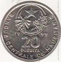 20-154 Мавритания 20 угуйя 1999г. КМ # 5 медно-никелевая 8,0гр. 28мм