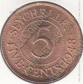 20-77 Сейшелы 5 центов 1948г. КМ # 7 UNC бронза 28,4м - 20-77 Сейшелы 5 центов 1948г. КМ # 7 UNC бронза 28,4м