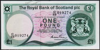 Шотландия 1 фунт 1983г. P.341в(1) - UNC - Шотландия 1 фунт 1983г. P.341в(1) - UNC