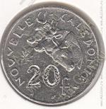 25-169 Новая Каледония 20 франков 1983г. КМ # 12 никелевая 10,0гр. 28,5мм
