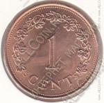 33-137 Мальта 1 цент 1977г. КМ # 8 бронза 7,15гр. 25,9мм