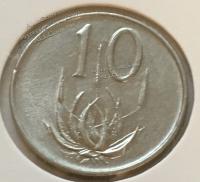 #H1-3 Южная Африка 10 центов 1965г. Медь Никель. UNC.