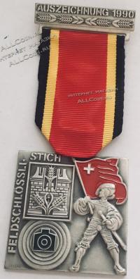 #391 Швейцария спорт Медаль Знаки. Стрелковый фестиваль Фельдшлоссен в округе Швиц. 1990 год.