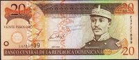 Банкнота Доминикана 20 песо 2002 года. P.169в - UNC
