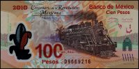 Банкнота Мексика 100 песо 2007 года. P.128 UNC "A-D"