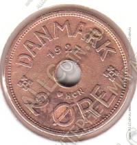 2-150 Дания 2 эре 1927 г. Бронза. буквы HСN