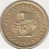 22-153 Южная Африка 1 цент 1961г.  - 22-153 Южная Африка 1 цент 1961г. 