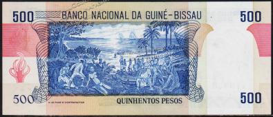 Гвинея-Бисау 500 песо 1983г. P.7 АUNC - Гвинея-Бисау 500 песо 1983г. P.7 АUNC