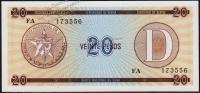 Куба 20 песо 1985г. P.FX36 UNC