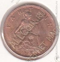 26-73 Великобритания 1 фартинг 1935г. КМ # 825 бронза 2,8гр. 20мм