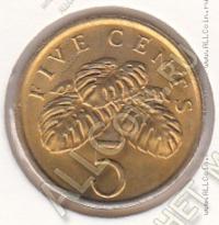 33-138 Сингапур 5 центов 1985г. КМ # 50 алюминий-бронза 1,56гр. 16,75мм
