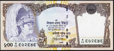 Банкнота Непал 500 рупий 2000 года. Р.43а - UNC - Банкнота Непал 500 рупий 2000 года. Р.43а - UNC