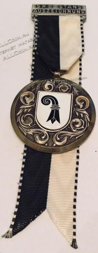 #349 Швейцария спорт Медаль Знаки. Наградная медаль грода Базель.